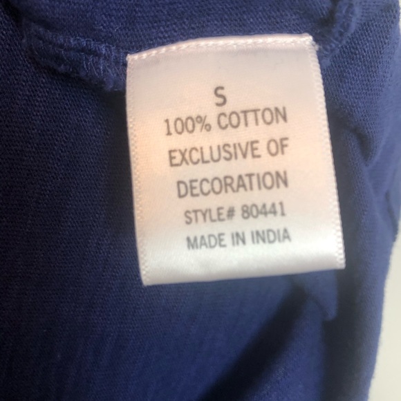 Harper blue embroidered top size s - Picture 5 of 8